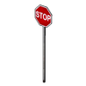 停下的道路标志